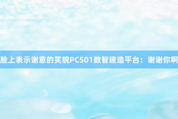 脸上表示谢意的笑貌PC501数智建造平台:谢谢你啊